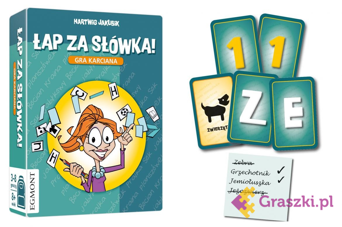 Łap za słówka - gra karciana. Gry do plecaka karty Łap za słówka - gra karciana. Gry do plecaka karty
