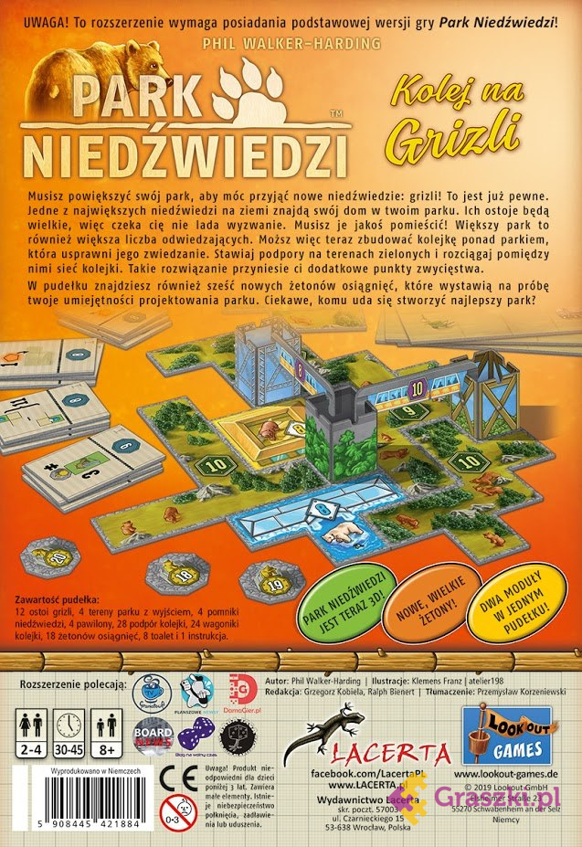 Park Niedźwiedzi: Kolej na Grizli tył Park Niedźwiedzi: Kolej na Grizli tył
