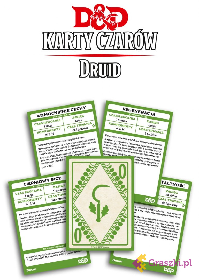 Dungeons & Dragons: Karty czarów - Druid elementy Dungeons & Dragons: Karty czarów - Druid elementy