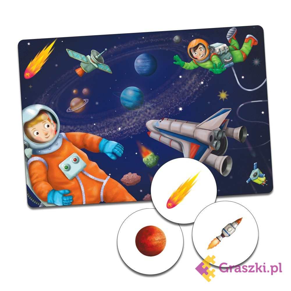 Kapitan Nauka, gra edukacyjna Loteryjka. Kosmos karta Kapitan Nauka, gra edukacyjna Loteryjka. Kosmos karta