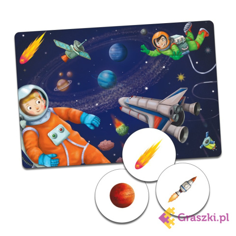 Kapitan Nauka, gra edukacyjna Loteryjka. Kosmos karta Kapitan Nauka, gra edukacyjna Loteryjka. Kosmos karta
