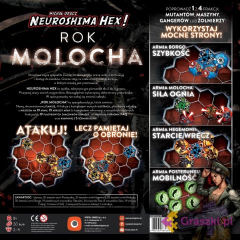 Neuroshima Hex 3.0! Rok Molocha tył