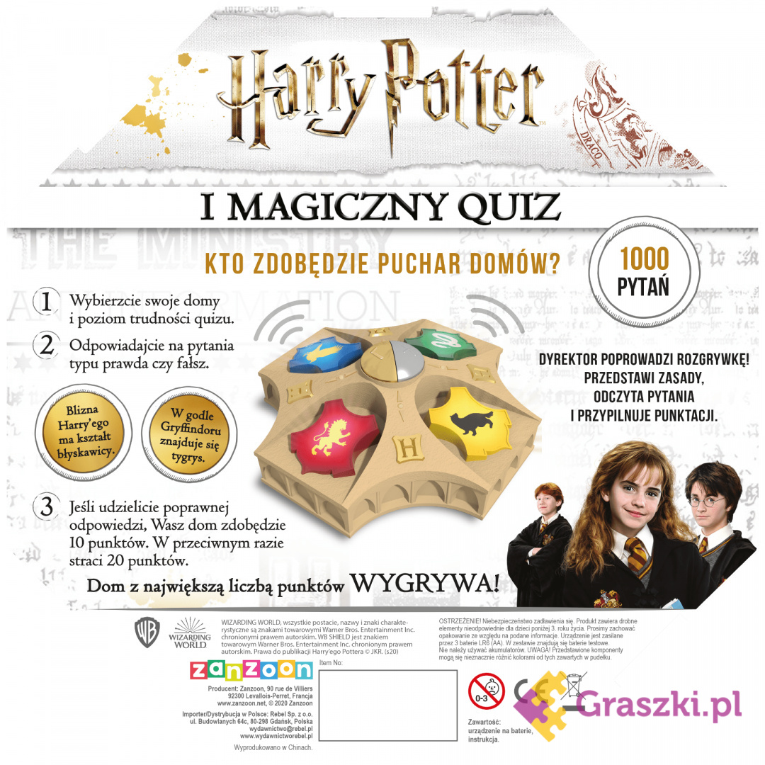 Harry Potter i Magiczny Quiz tył